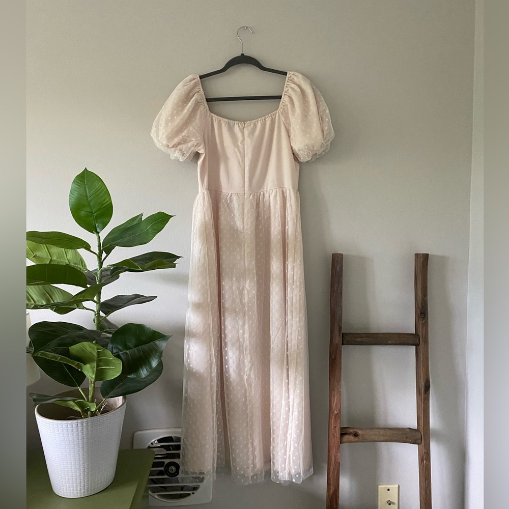 Shein Cream Puff Sleeve Maxi Dress - Picture 2 of 7